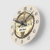 Ronde Caducée de dentiste horloge (Angle)