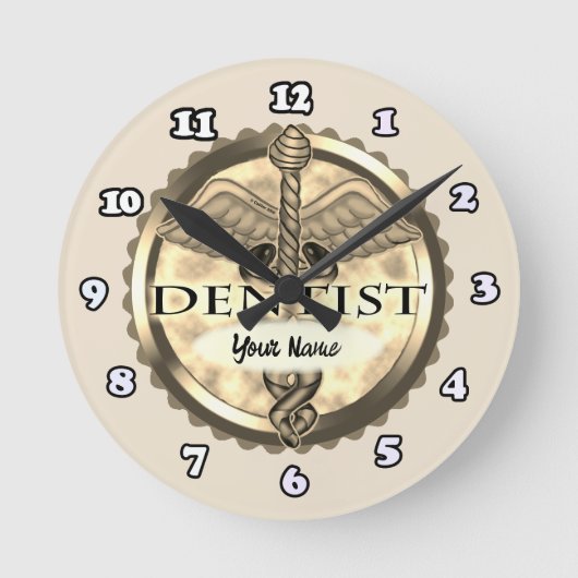 Ronde Caducée de dentiste horloge (Recto)
