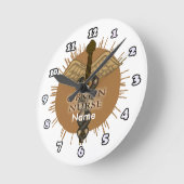 Ronde Caduceus OB Gyn Nurse horloge (Angle)