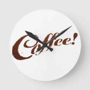 Ronde Café de marcs de café - horloge