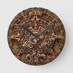 Ronde Calendrier Sun Maya Aztec Mexique Horloge historiq