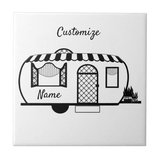 Ronde caravan Trailer Thunder_Cove Tegeltje (Voorkant)