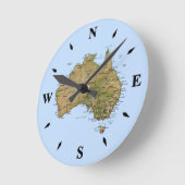 Ronde Carte Australie Horloge (Angle)
