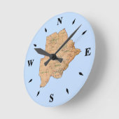 Ronde Carte Botswana Horloge (Angle)