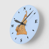 Ronde Carte Cameroun Horloge (Angle)