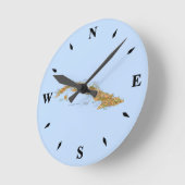 Ronde Carte Cuba Horloge (Angle)