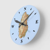 Ronde Carte du Qatar Horloge (Angle)