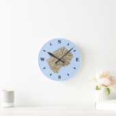 Ronde Carte Lesotho Horloge (Maison)