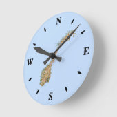 Ronde Carte Norvège Horloge (Angle)