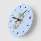Ronde Carte Oman Horloge (Angle)