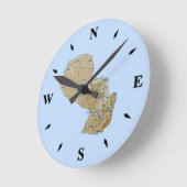 Ronde Carte Paraguay Horloge (Angle)