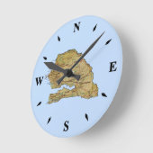 Ronde Carte Sénégal Horloge (Angle)