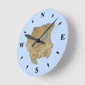 Ronde Carte Suriname Horloge (Angle)