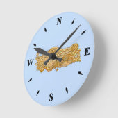 Ronde Carte Turquie Horloge (Angle)