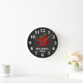 Ronde Chalkboard Apple Wall Horloge (Maison)