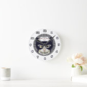 Ronde Chat smoking Infirmière horloge (Maison)