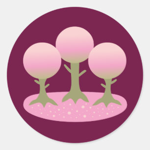Ronde Cherry Blossom Trees Sticker
