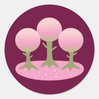 Ronde Cherry Blossom Trees Sticker
