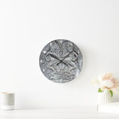 Ronde Chevalier cambodgien horloge sculpteur en pierre (Maison)