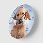 Ronde Chien Heure Mur Horloge Chien Chien Chien (Angle)