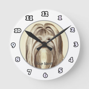 Ronde Chien maltais horloge