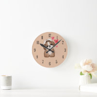 Chih Tzu race Chien Race Mur Rond Horloge