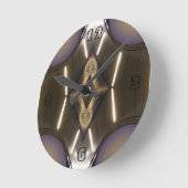 Ronde Chrome moderniste Contemporain horloge concepteur (Angle)