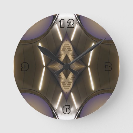 Ronde Chrome moderniste Contemporain horloge concepteur (Recto)