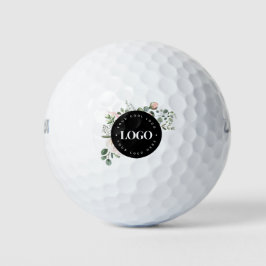 Ronde Circle Custom Company Logo Floral Greenery Golfballen