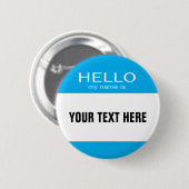 Ronde cirkel Hallo mijn naam is Button 5,7 Cm (Voorkant /achterkant)