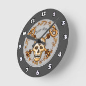 Ronde Clé squelette horloge (Angle)