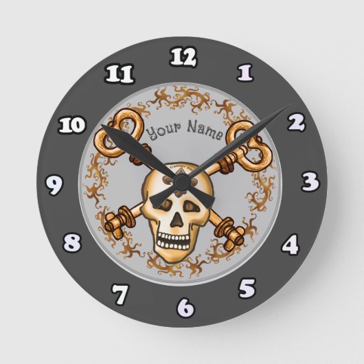 Ronde Clés squelette horloge (Recto)