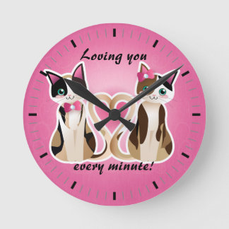 Ronde Coeur Kitty - calico ver - horloge