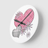 Ronde Coeurs et fleurs horloge (Angle)