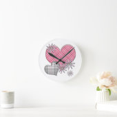 Ronde Coeurs et fleurs horloge (Maison)