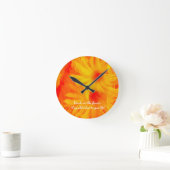 RONDE CONCEPTION ABSTRAITE DE FLEURS JAUNES ROND HORLOGE (Maison)