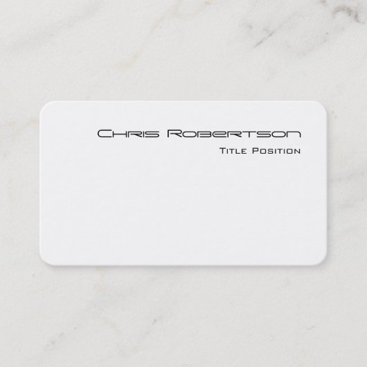 Ronde Corner Black White Charming Visitekaartje (Voorkant)