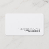 Ronde Corner Black White Charming Visitekaartje (Achterkant)