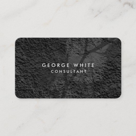 Ronde Corner Gray Black Pattern Professional Visitekaartje (Voorkant)