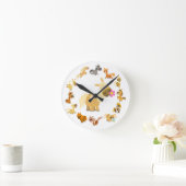 Ronde Corte Poney Cartoon Mandala Horloge (Maison)