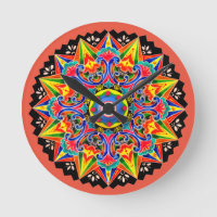 Costa Rica Ox Panier Roue Carreta Horloge Cadeau