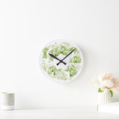 Ronde Couronne de fleurs vert céleri Horloge (Maison)