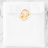 Ronde crème roos bruiloft uitnodigen envelop verze ronde sticker (Tas)