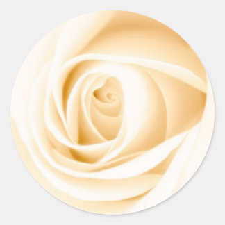 Ronde crème roos bruiloft uitnodigen envelop verze sticker