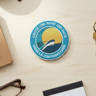 Ronde cruise cabin deur naam op maat magneet