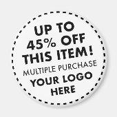 Ronde Custom Magnet 45% OFF Bulk Kopen Korting Magneet (Voorkant)
