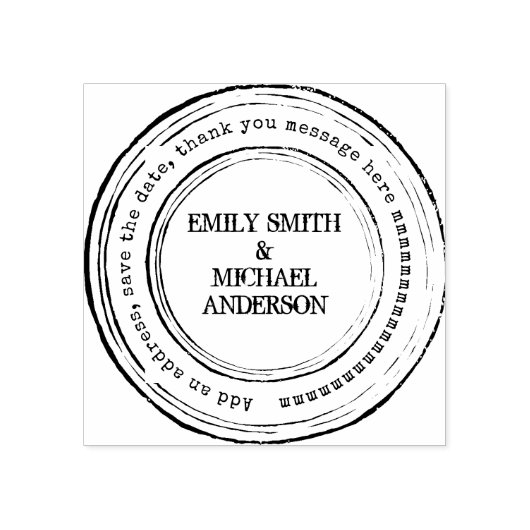 Ronde Custom Stempel Verdrietige Stijl (Afrduk)