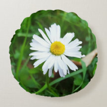 Ronde decoratieve kussens, marguerietpatroon