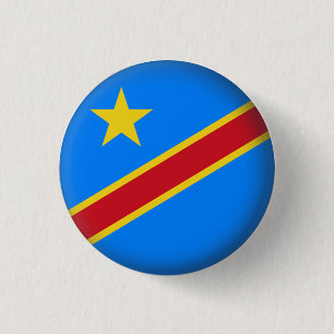 Ronde Democratische Republiek Congo Button 3,2 Cm