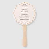 Ronde Diamant Edelsteen Geometrische bruiloft Prog Handwaaier (Achterkant)